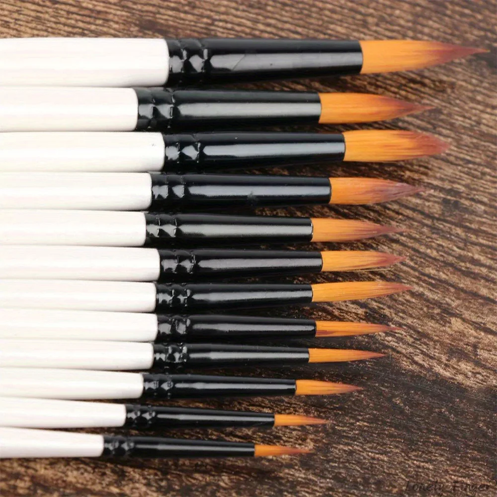 

12 PCS Round Paint Brushes Set, Artist Brush for Acrylic Oil Watercolor Gouache Artist Professional Painting Kits