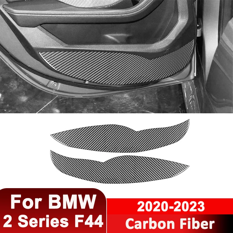 

For BMW 2 Series F44 2020-2023 Carbon Fiber Car Rear Door Anti-Kick Protective Panel Decorative Sticker Auto Interior Parts