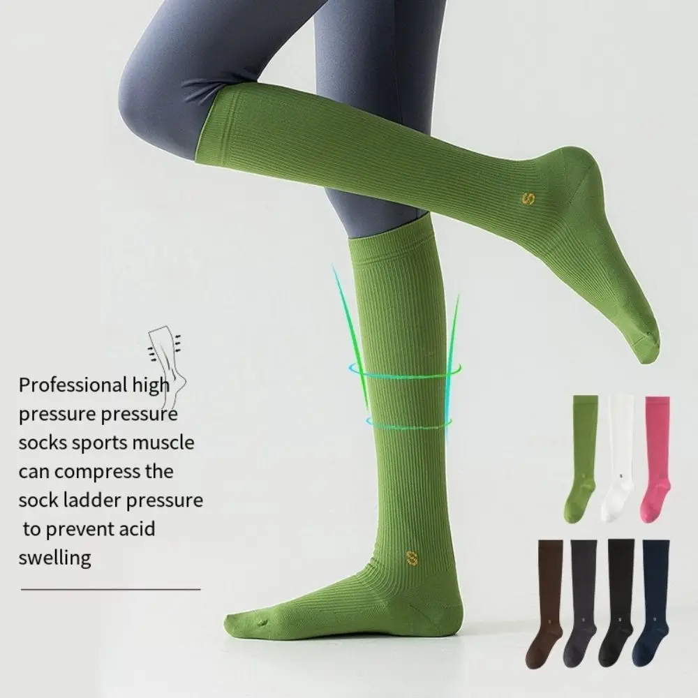 

Professional Compression Socks Anti-skid Breathable Yoga Socks Odor Proof No Pilling Knee-High Socks for Women