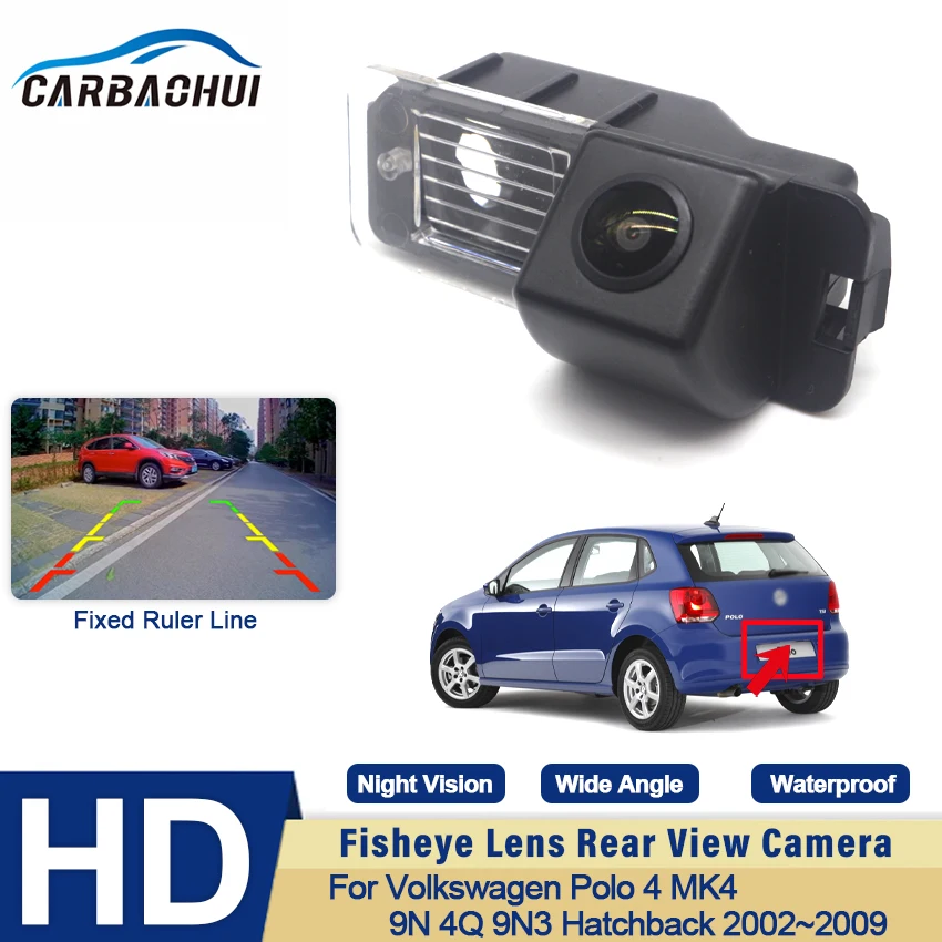 

Backup Rear View camera For Volkswagen For VW Polo 4 2002~2009 MK4 9N 4Q 9N3 Hatchback license plate camera parking Camera