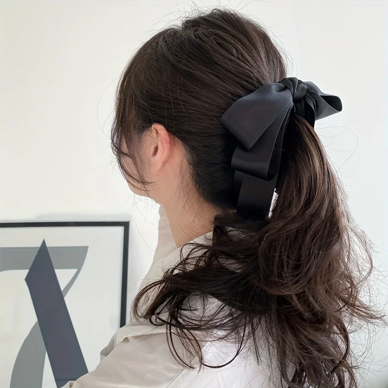 عبوتان، متوفرة بلونين، مشابك شعر أنيقة على شكل فيونكة مناسبة للمناسبات الرسمية والملابس غير الرسمية - مشابك شعر عصرية ومتعددة الاستخدامات مناسبة لتسريحات الشعر المضفرة والكعك والذيل الحصان والأعلى