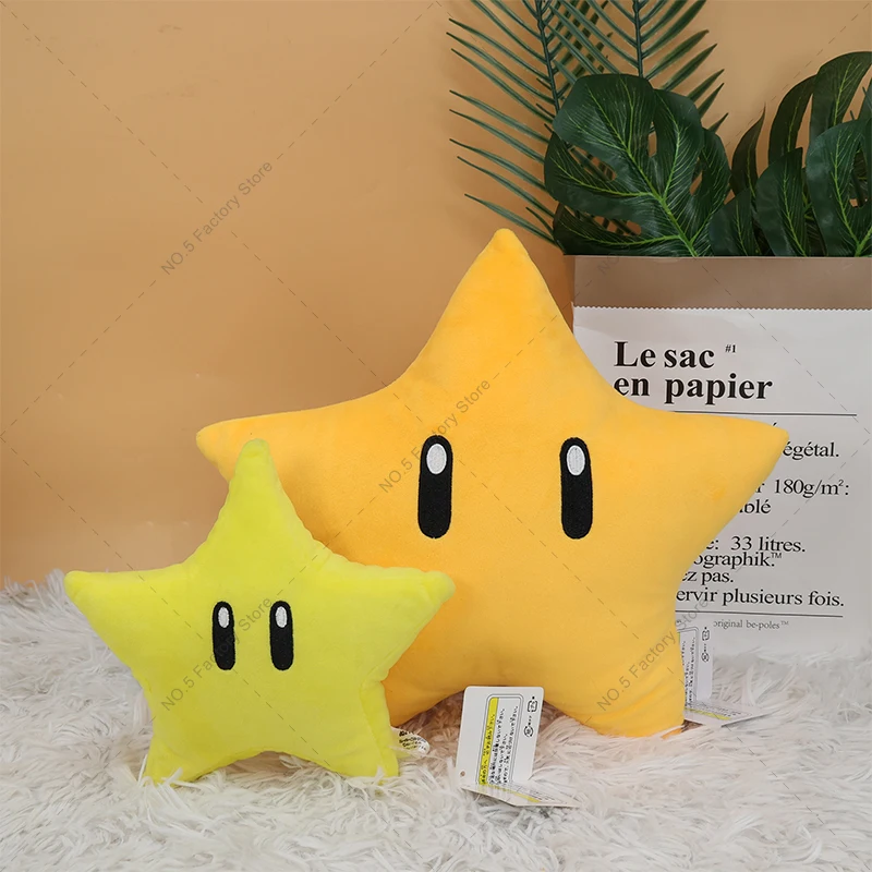 Super Bros Yellow Super Star Plush Doll Toys All Star Collection Shine Sprite Yellow Stars Stuffed Toys Peluche Pillow Kids Gift