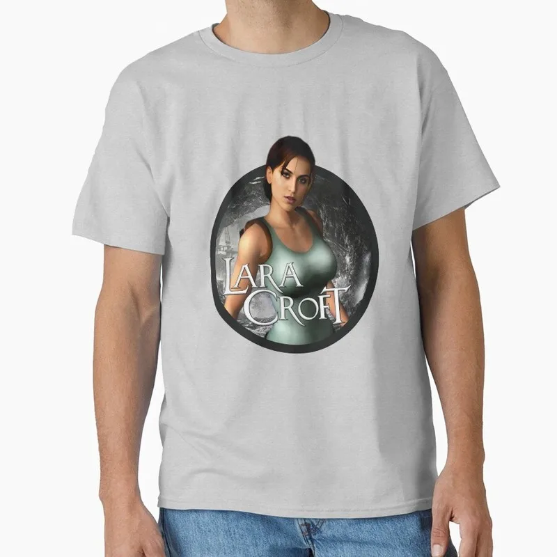 Retro Video game Tomb Raider Angel of Darkness Lara Croft Gift t shirt for gamer 0716 Short Sleeve Graphic Clothes US Size Tee