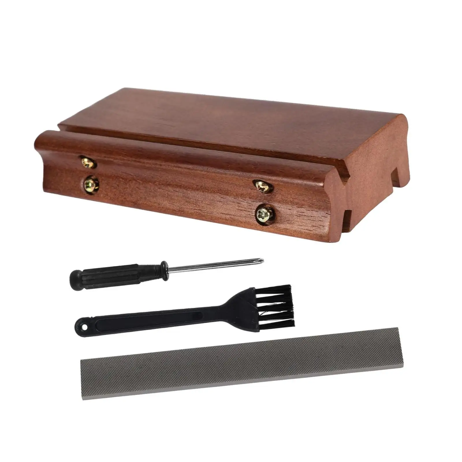 Fret End Beveling File Wood 3 Degree Multi Angle Fret Crowning Tool for Guitar and Bass Setup and Maintenance