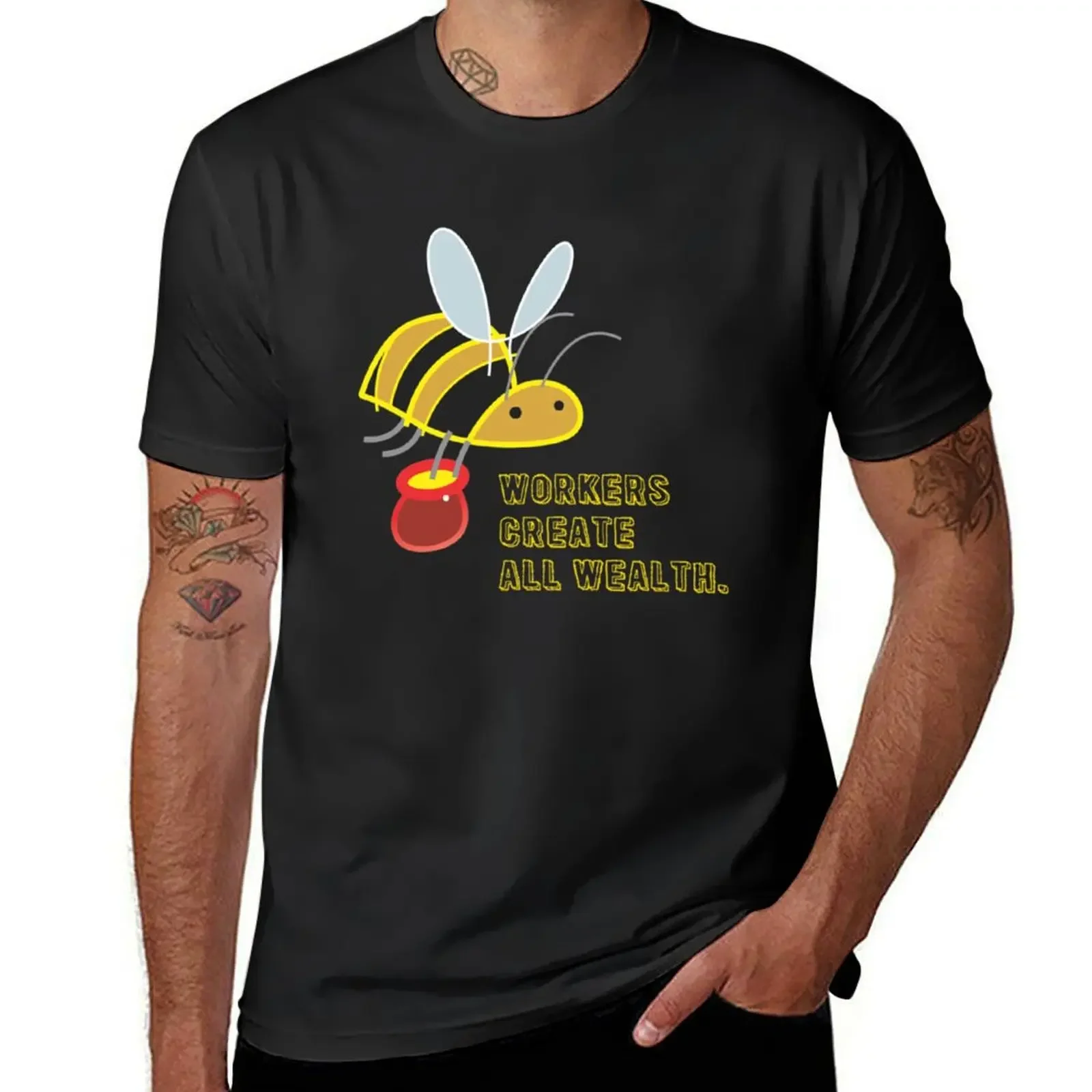 Workers Create All Wealth T-Shirt plus sizes essential t shirt fruit of the loom mens t shirts