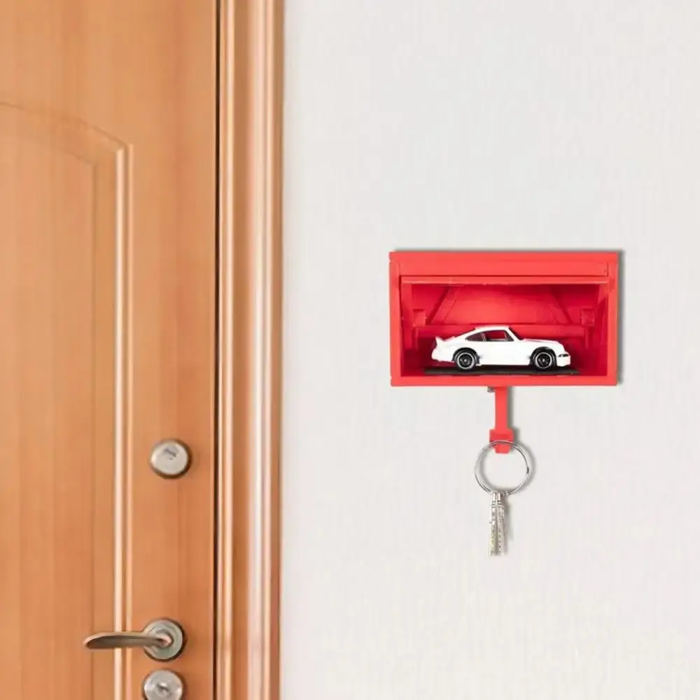 Open Garage Door Design Modern Key Holder Decorative Engaging Ornament Car Garage Key Holder Easy Installation Wall Mount