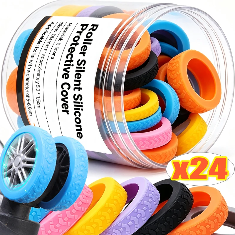 Thick Silicone Luggage Wheel Protector Silent Anti Wear Shock Absorbing Wheel Cover Suitcase Trolley Handcart Caster Shoes
