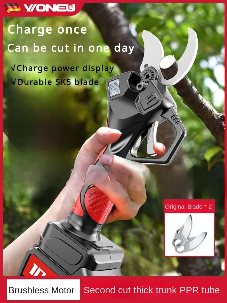 Electric scissors, fruit tree pruning shears, rechargeable lithium battery powerful garden pruning tool Hedge Trimmer