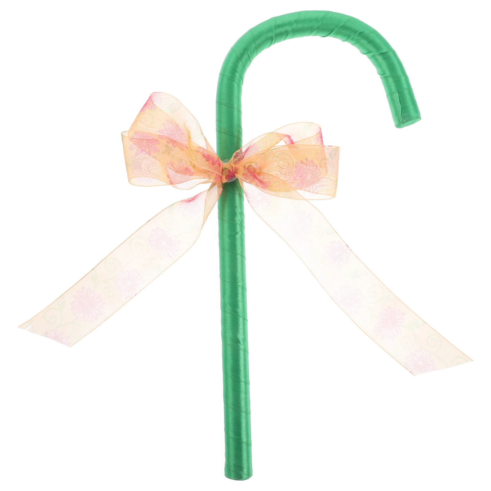 

Dance Cane Bow Elegant Christmas Photo Prop Crutch Decorative Cane Stage Supply Cosplay Christmas Accessory