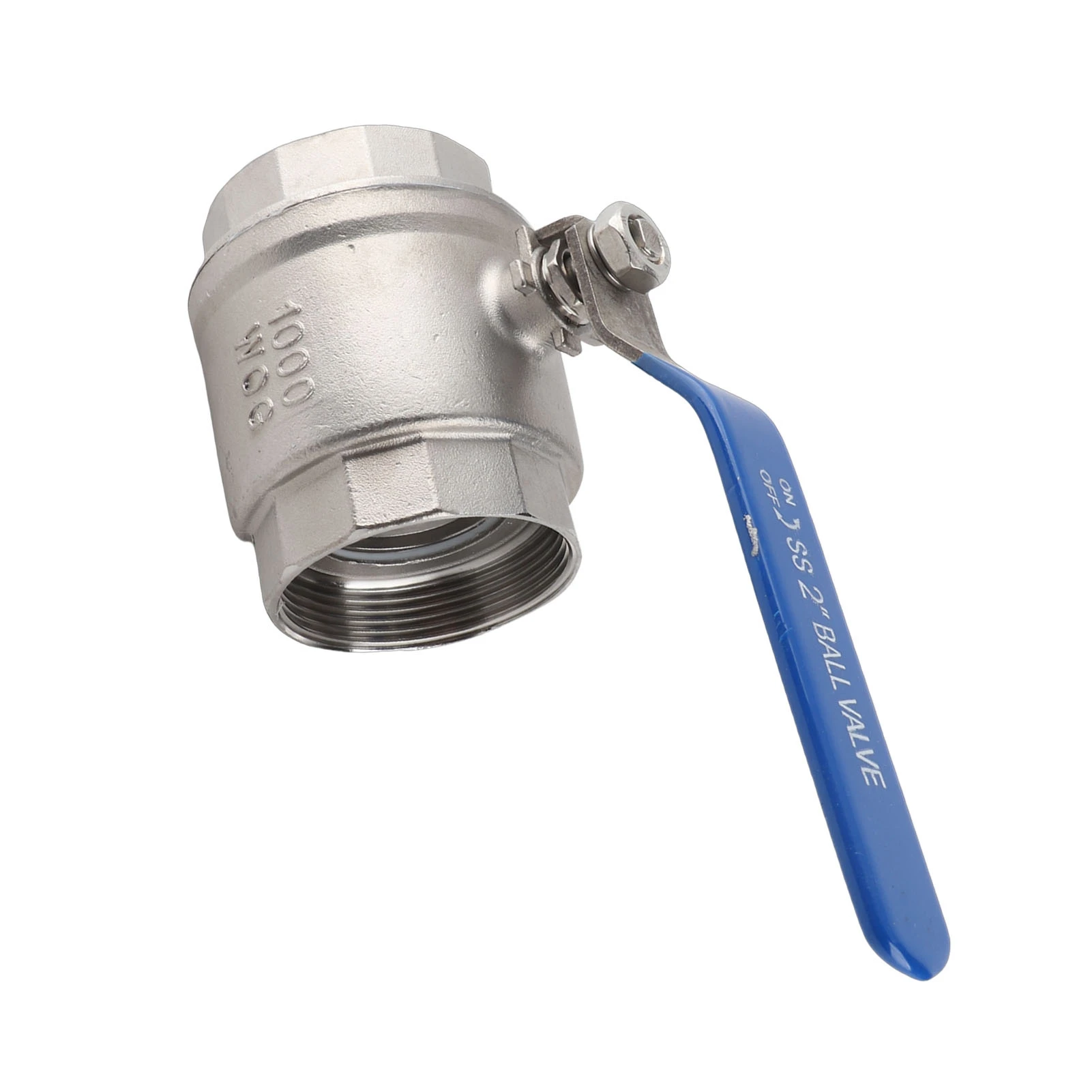 2in 304 Stainless Steel Two Piece Full Port Female Thread Ball Valve 2" DN50 1000 WOG Manual Ball Valve view 3
