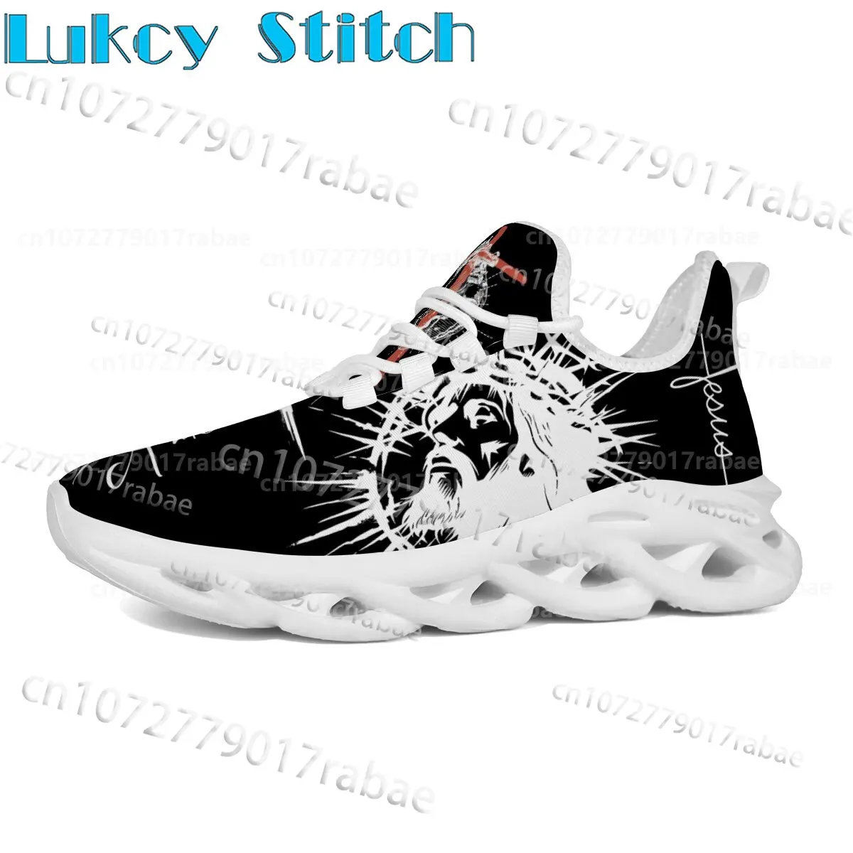 New Model Jesus Design Black White Color Scheme Children Shoes for Boys Girls Exclusive American Flag Series Shoes