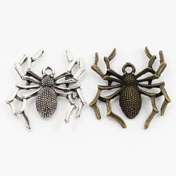 35x32mm 5pcs Antique Bronze and Antique Silver Plated Spider Handmade Charms Pendant:DIY for bracelet necklace