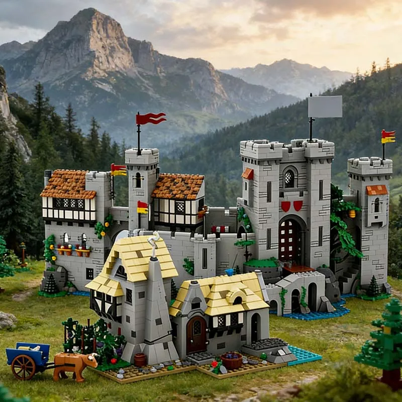 998-teiliges City Street Vinedresser's Half Timbered MOC Modulares Baustein-Modell Technologie DIY Jungen-Spielzeug Weihnachtsgeschenk