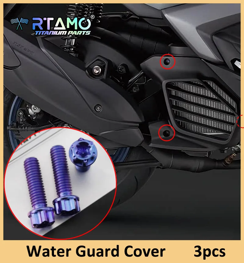 RTAMO Gr5 Titanium Bolts Air Filter Cover Shell Set Screws Exhaust Pipe Rear Brake Disc Caliper Bolts for Yamaha Cygnus Gryphus