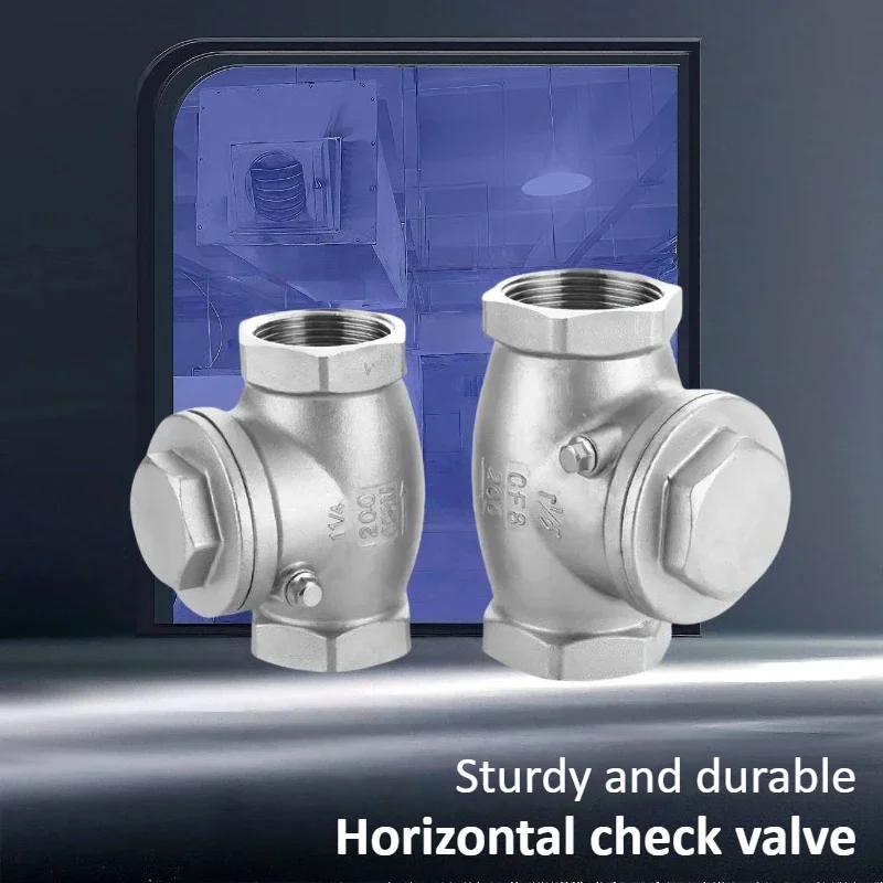 yes304 Stainless Steel Horizontal Check Valve 2/3/4/6 Points Internal Thread Screw Swing Check Valve