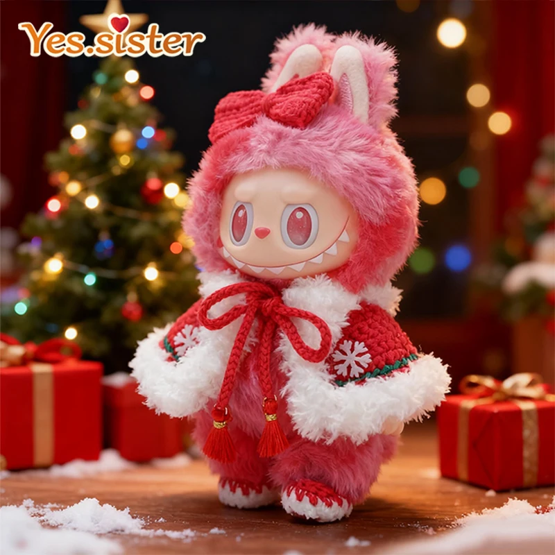 

For Labubu Clothes Labubu Christmas Baby Clothes Weaving Clothes Set Clothing Accessories Set Only Clothes No Dolls