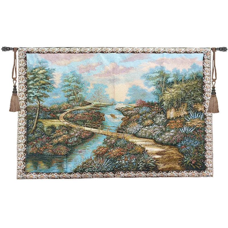 European Tapestry Gobelin Aubusson Tapestry Home Decoration Wall-mounted Landscape Tapestry