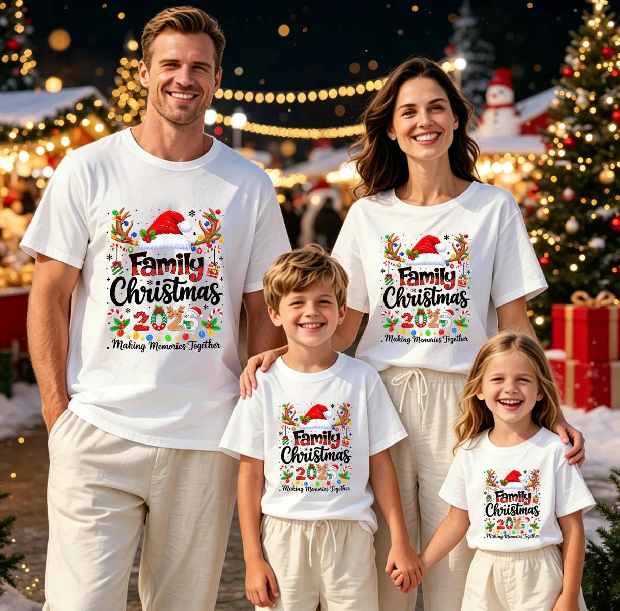 Family Christmas 2026 TShirt Making Memories Together Family T-shirt Celebrate Christmas New Year Family Christmas Party tee