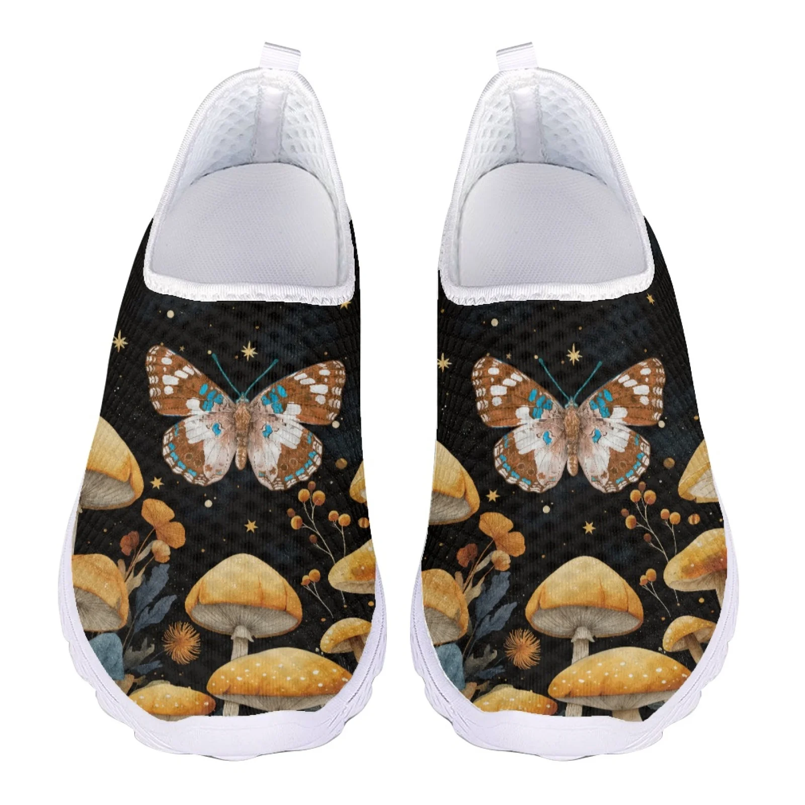 

Cute Butterfly 3D Print Mesh Women Loafers Ladies Sneakers Slip On Flats Plus Size Woman Beach Sport Casual Shoes