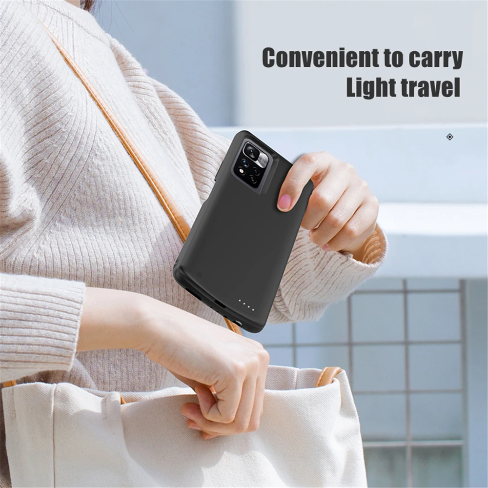 6800Mah For Xiaomi Redmi Note 11 Battery Case Note11 Pro Phone Case Redmi Note 11 Pro Plus Battery Charger Case Power Bank Cover