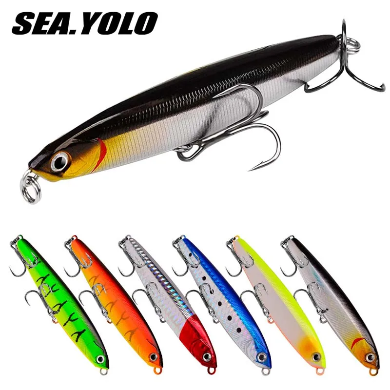 Sea.Yolo 10/14/18/24g Sinking Pencil Fishing Lure Long-Range Plastic Fake Bait Bionic Hard Bait Bass Sea Fishing