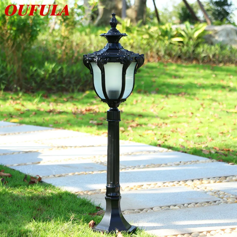 OUFULA Outdoor Lawn Light LED Retro Garden Lamp Waterproof IP65 Home Decor for Courtyard Villa Fixture