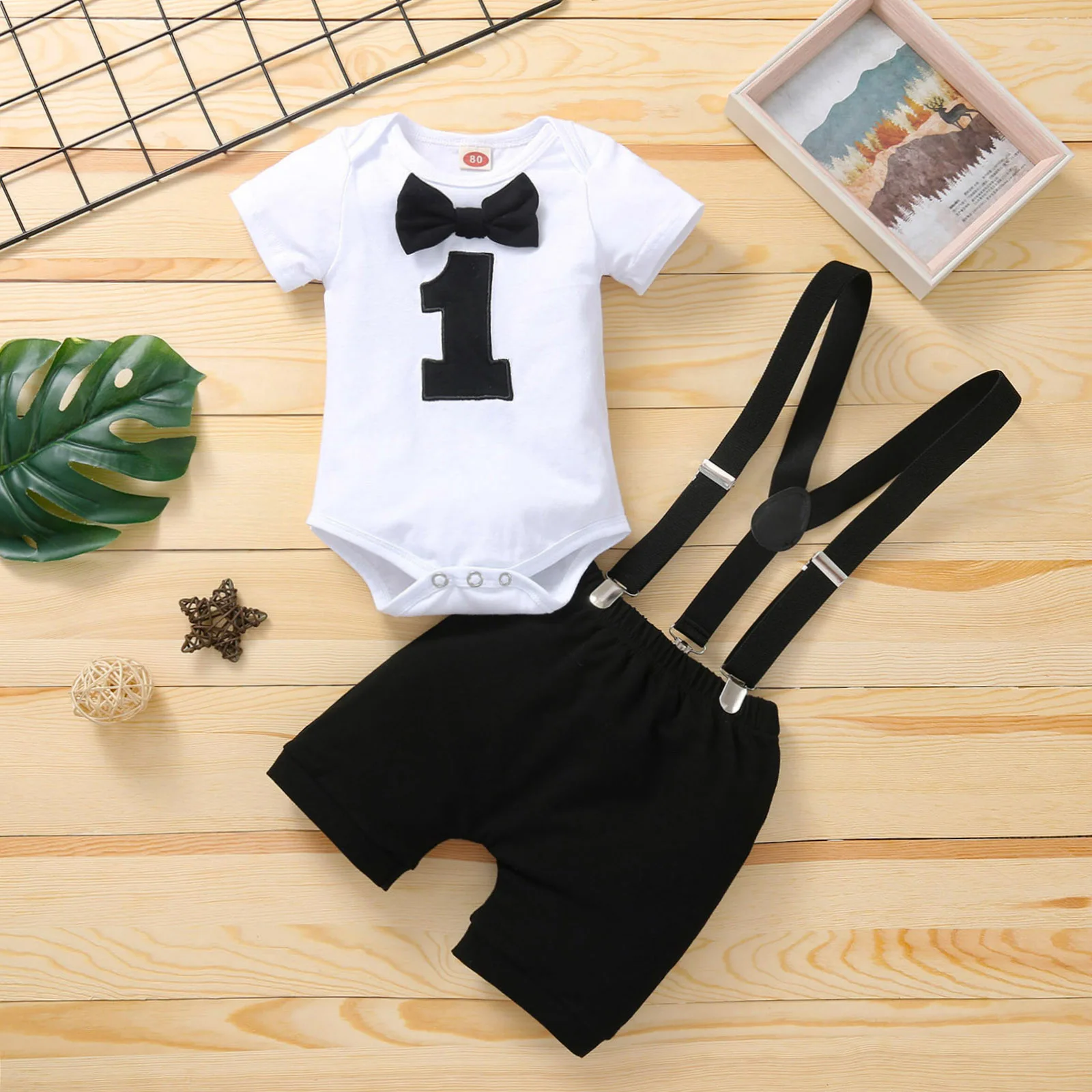 Baby Boy One Year Birthday Outfit 1st Birthday Boy Outfit Toddler Clothes Birthday Party Formal Clothing Red Black Gray