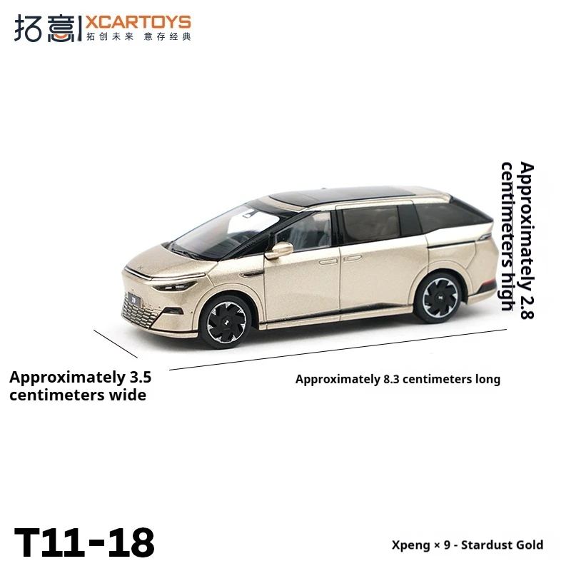 XCARTOYS Model Samochodu ze Stopu Metali w Skali 1/64, Złoty Starburst, Model Pojazdu Kolekcjonerskiego, Bez Sterowania Radiowego