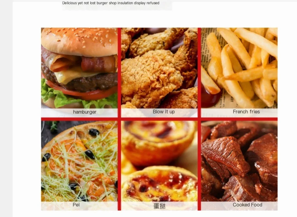 خزانة عازلة من الفولاذ المقاوم للصدأ، خزانة ساخنة، خزانة برجر، عزل الطعام، مطعم تجاري #6