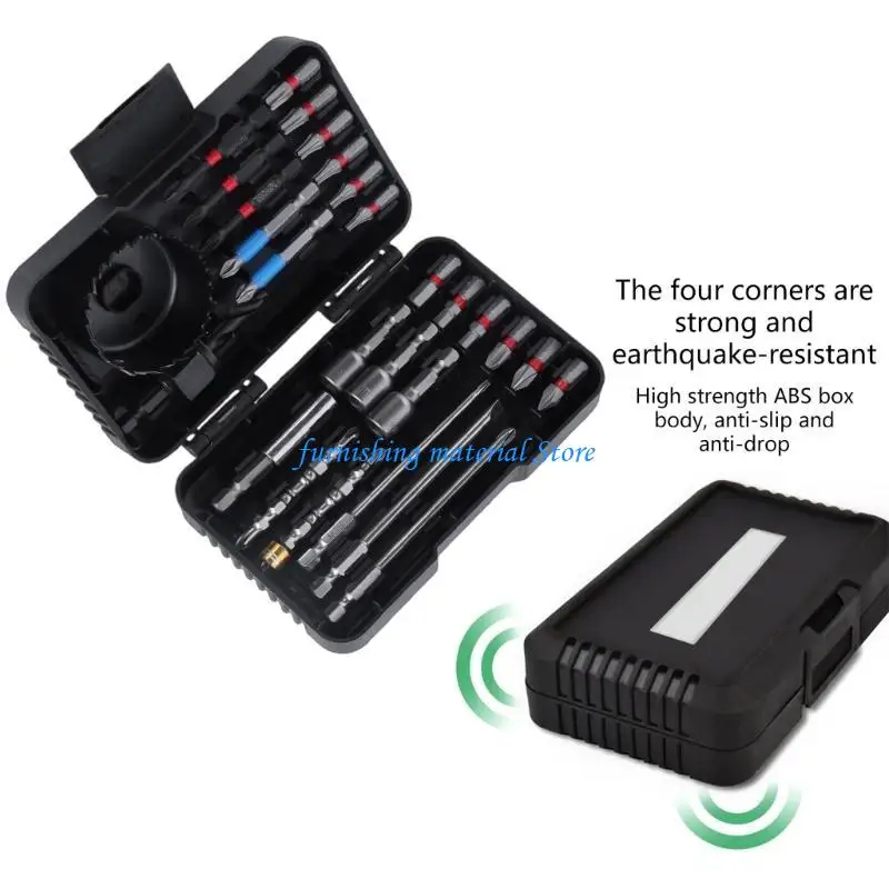 Y5GD 27개 스크루드라이버 비트 세트 드릴링용 1/4인치 육각 십자 드라이버 비트