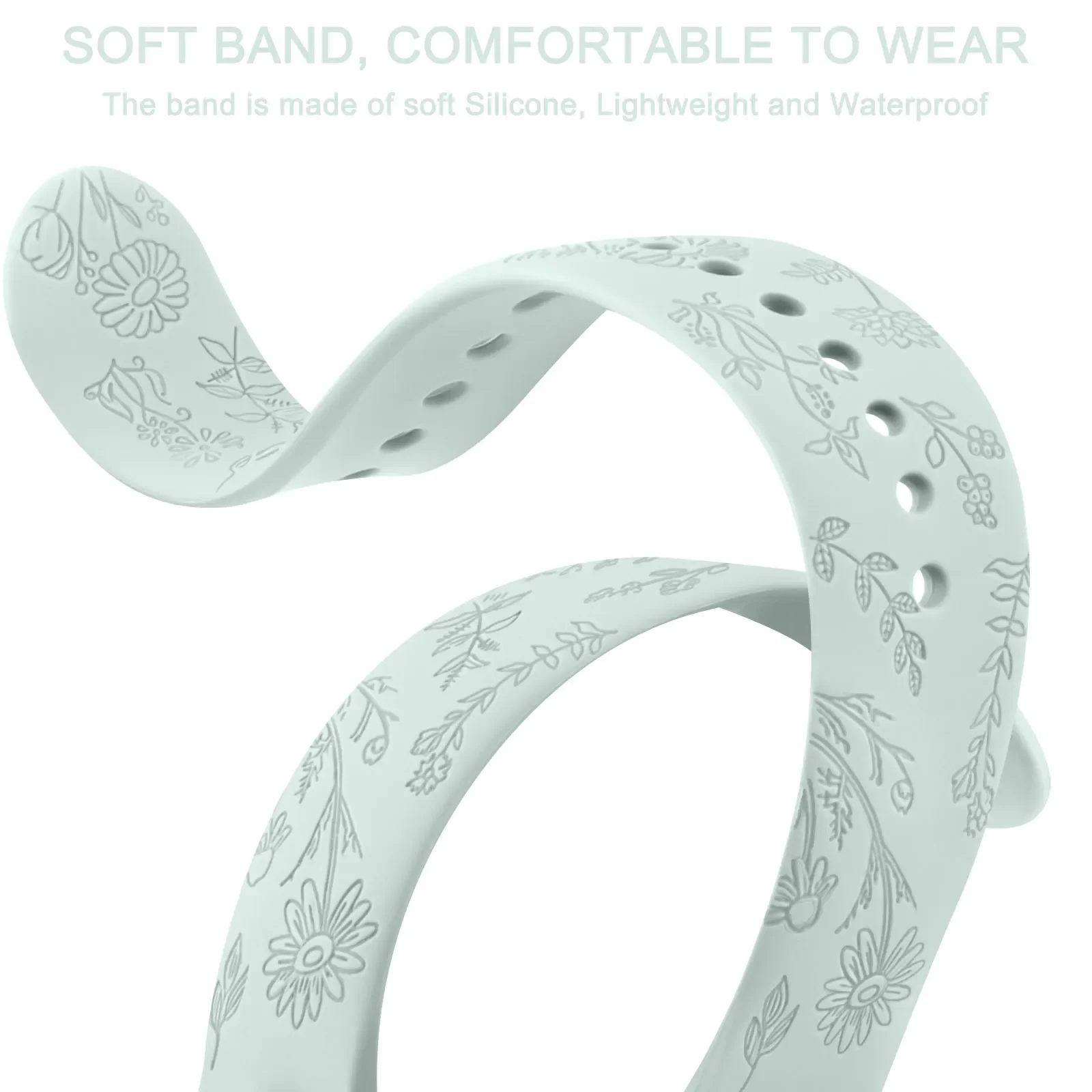 Amazfit GTS/2/2e/3/4 GTS2 미니/GTR 4/3/Pro/47mm/GTR2/2e/stratos 2/3/Bip Lite 밴드 팔찌용 20mm 22mm 꽃 무늬 스트랩