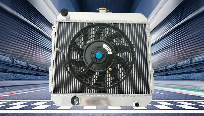 For TOYOTA HILUX PICKUP LN30/LN40/LN46/RN46 2.2L DIESEL/2.0L GAS Aluminum RADIATOR+FAN 78-88 1978 1979 1980 1981 1982 1983 84
