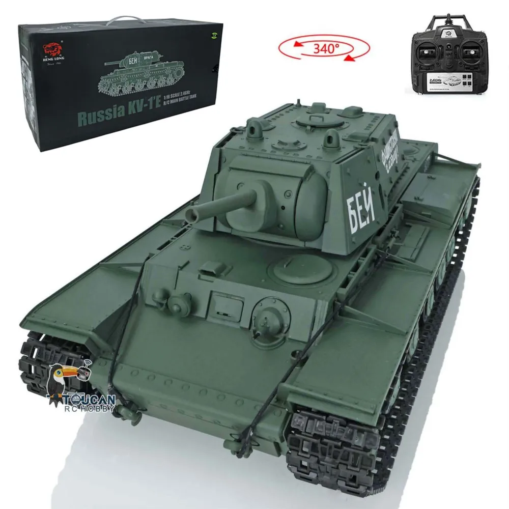 Venta de EE. UU. 2,4G Henglong 1/16 escala 7,0 plástico Ver KV-1 soviético RTR RC tanque modelo 3878