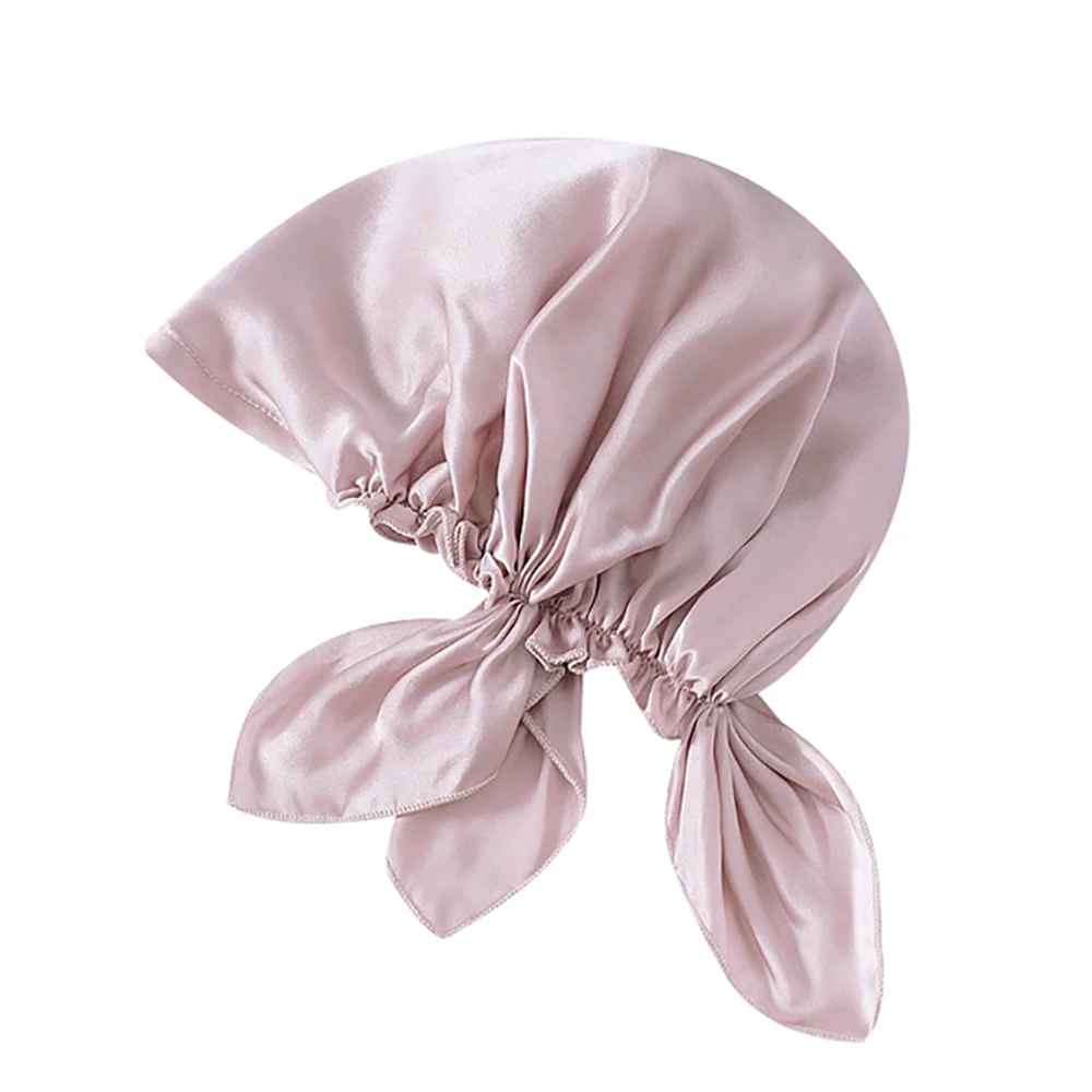 100% Natural Mulberry Silk Sleeping Cap for Women Hair Bonnets Head Cover Hair Loss Hats Luxury Silk Bonnets Night Hair Headwrap