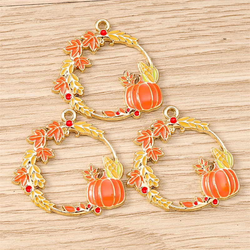 10 Stück Gemischte Thanksgiving-Anhänger, Emaille-Lebensmittel-Charms mit Mais und Kürbis für Schmuckherstellung, Halsketten, Ohrringe, DIY-Bastelarbeiten und Geschenke – Detail 16
