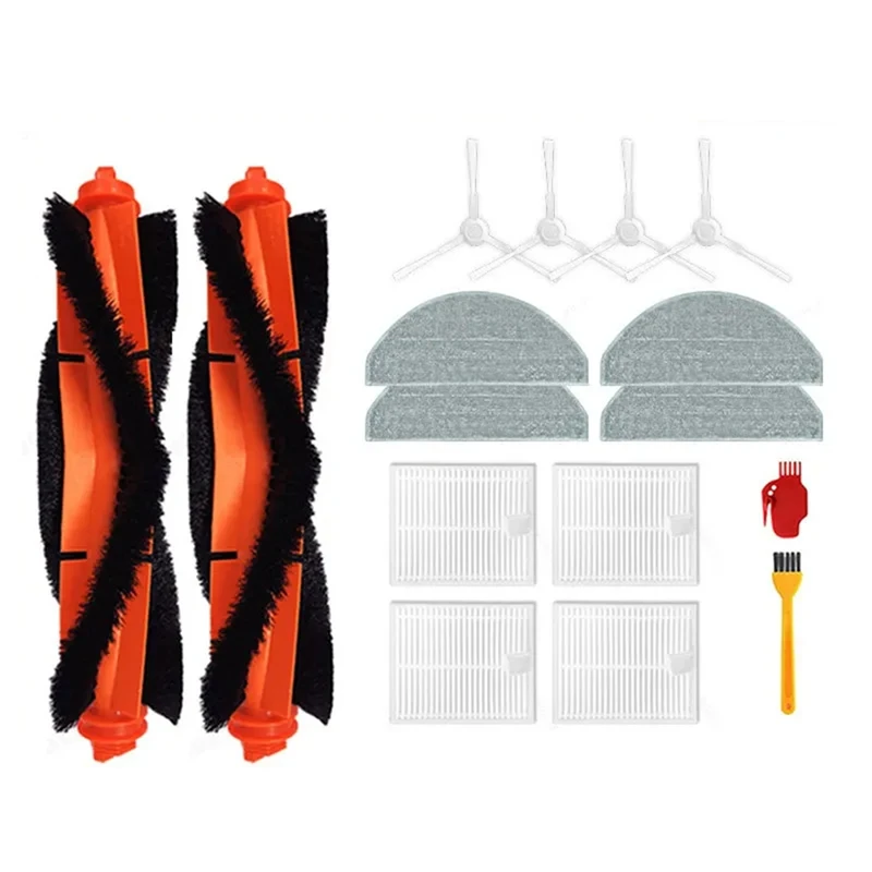 Brushes For Xiaomi Robot Vacuum E10,E12 Accessories B112 Vacuum Cleaner Accessories Filter Mop Cloth Main Side Brush Set