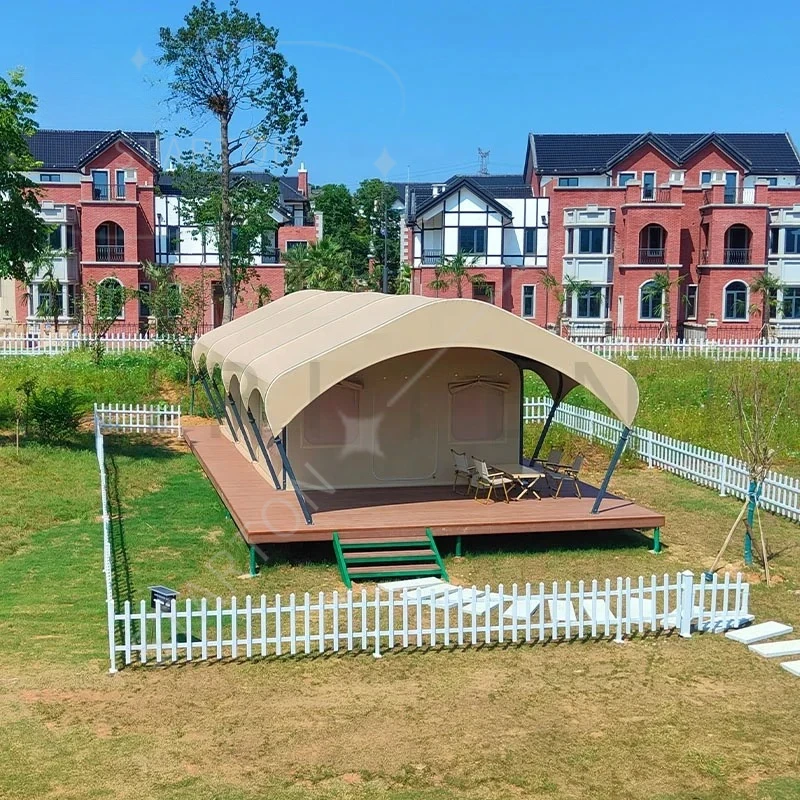 Customized Products Waterproof 4 Seasons Glaming Hotel Luxury Hawaii Hotel Dessert Tent for Camping