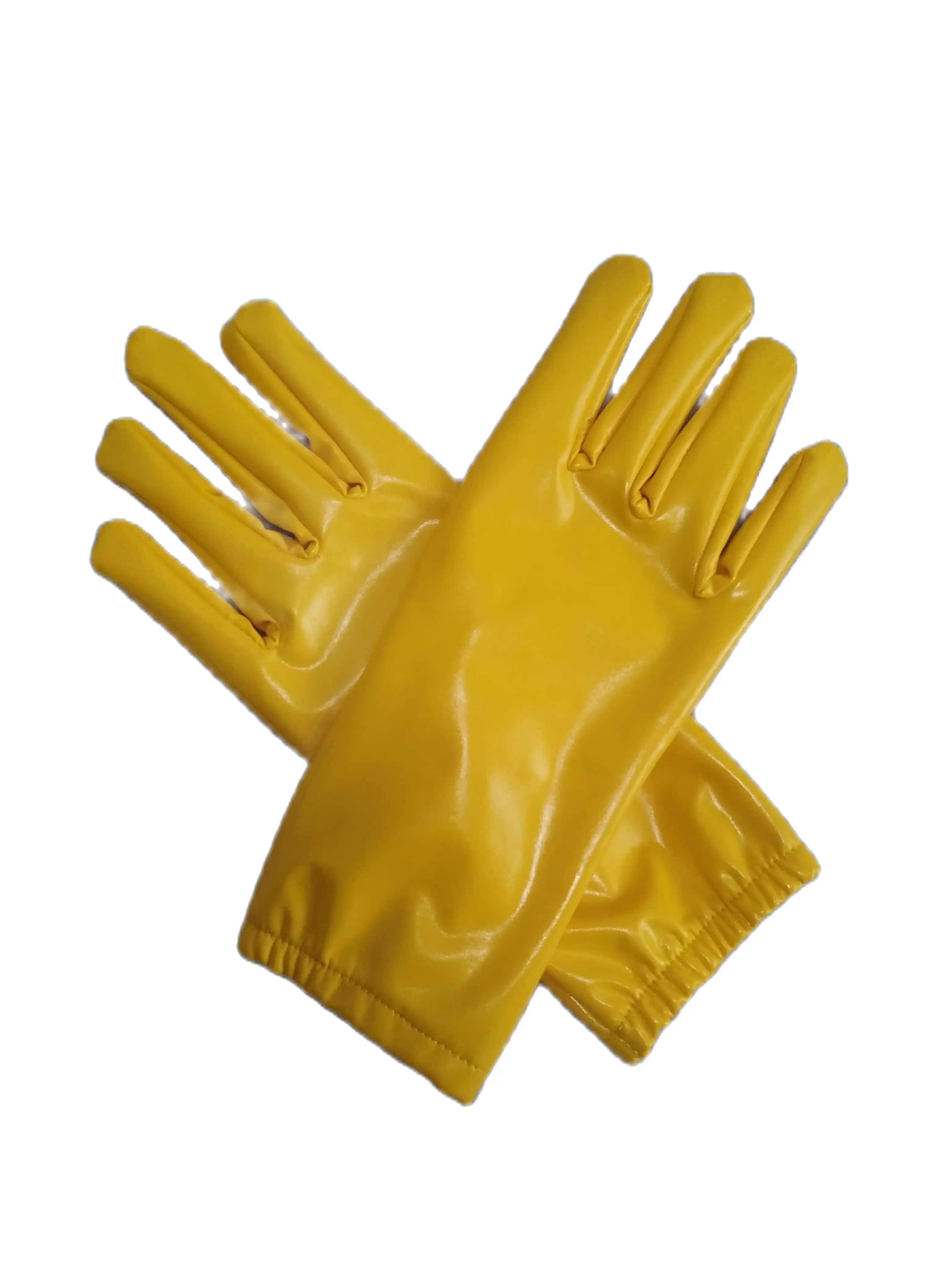 Halloween Cosplay PVC Faux Leather short Glove Halloween Costume Gloves Cosplay Accessories