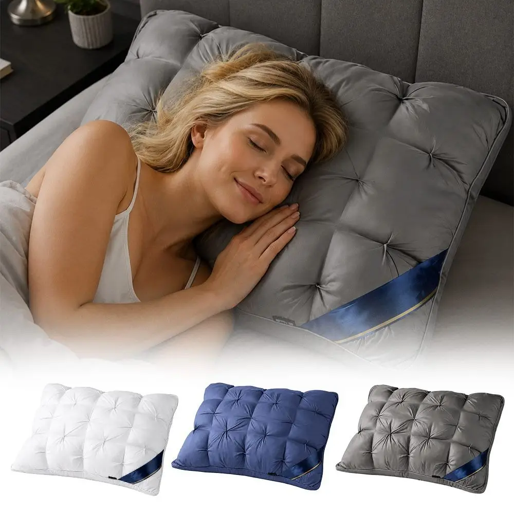 48 × 74cm Sleeping Bed Pillow Breathable Soft Pillow Insert No Collapse Twisted Flower Deep Sleep Neck Pillow Star Hotel