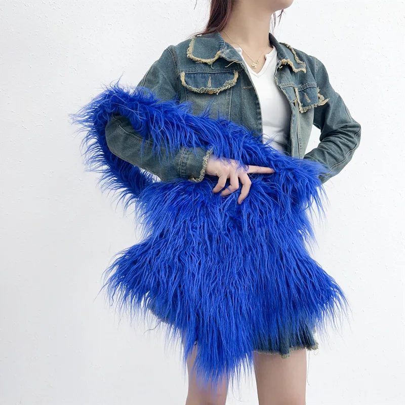 

Trendy Designer Faux Wool Star Shaped Handbags and Purses Women Shoulder Bags 2023 New Fashion Tote Ladies Crossbody Bag