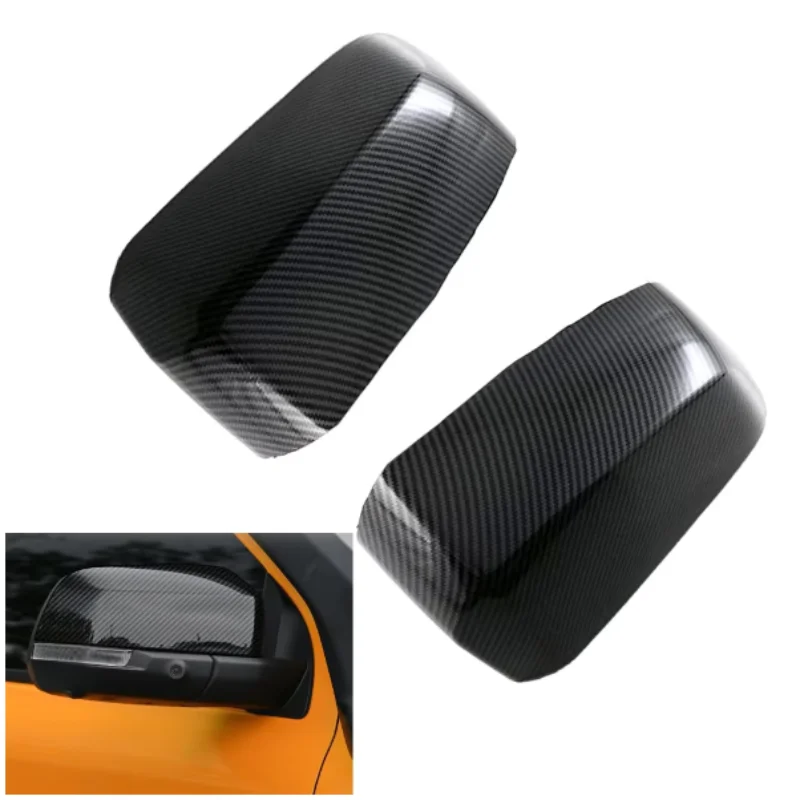 

2pcs For Ford Ranger T9 2023-2024 Exterior Rearview Side Mirror Decorative Car Accessories Cover Trim Glossy Black