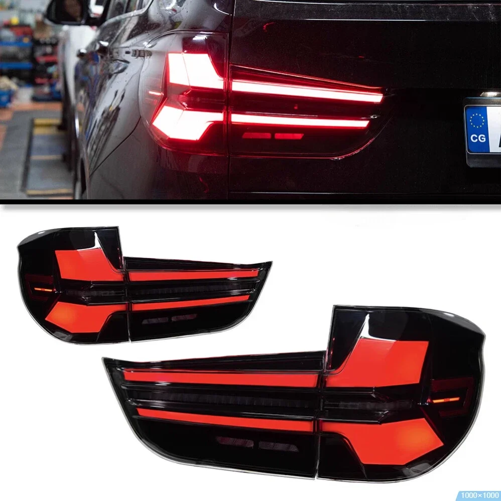 Car Smoke Red LED Tail Light Rear Brake Turn Signal Lamp For BMW X5 F15 2014-2018 Tail Light Lamp Assembly
