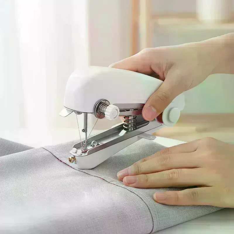 Portable Mini Cordless Handheld Manual Sewing Machine For: DIY Household Clothes Leather Tools Accessories