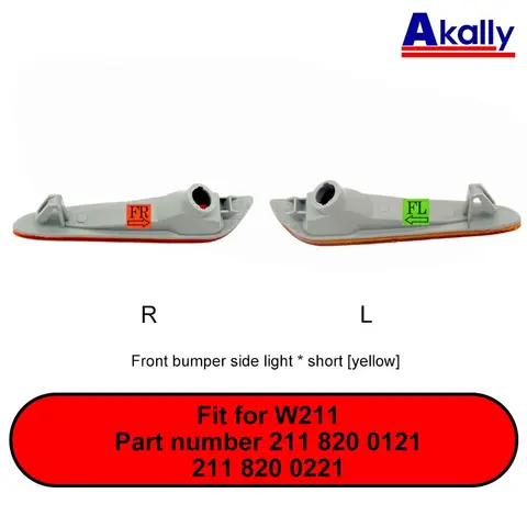 OEM 2118200121 2118200221 Yellow Car Front Bumper Reflector Side Marker Lights For Mercedes Benz W211 E CLASS