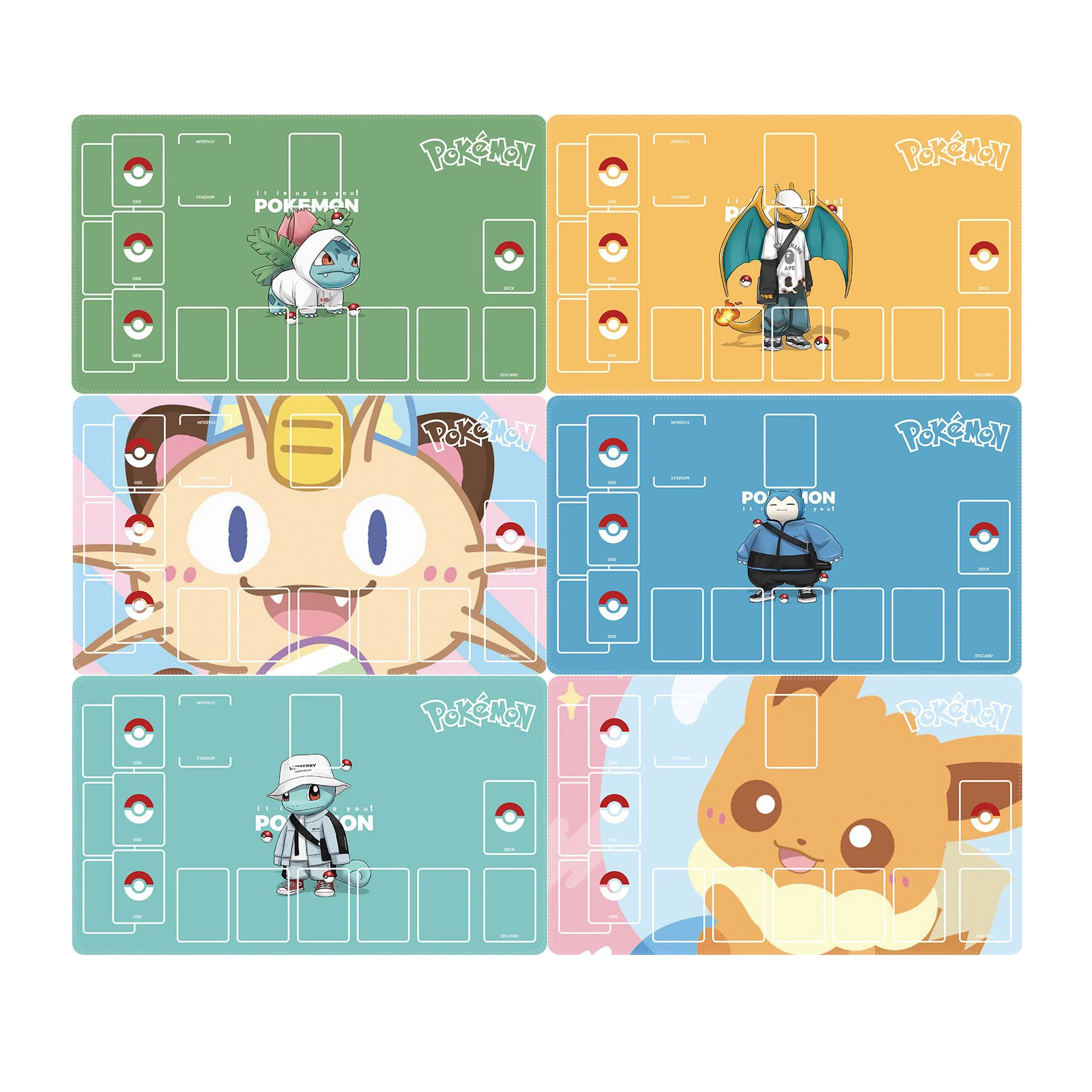 600X350X2Mm Diy Ptcg Charizard Mew Leuke Kaart Battle Mat Ptcg Jigglypuff Enkele Speler Bordspel kaart Battle Card Pad Gift Speelgoed