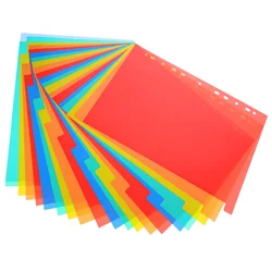 Index Page Category Notebook Separators Tab Dividers Plastic Binder Colored Tabs Number Folder Tabbed Pp