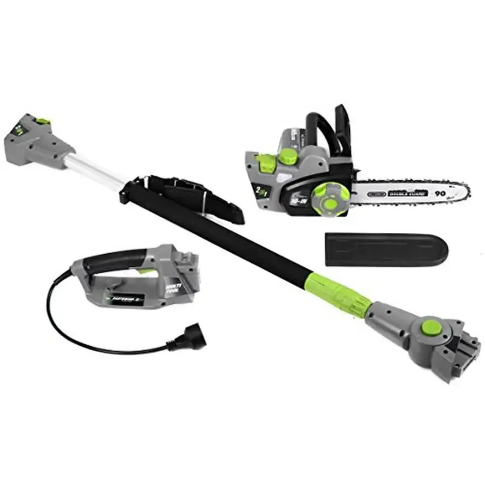 Convertible 2-in-1 Corded Electric Pole Saw/Chainsaw 7-Amp Power 10