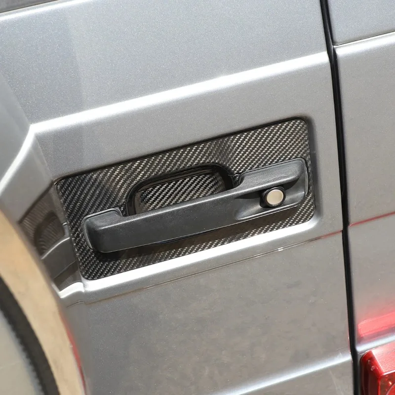 

metyoucar For Mercedes Benz G Class W463 2009-2018 Real Carbon Fiber Car Rear Tailgate Handle Frame Cover Trim Car Accessories