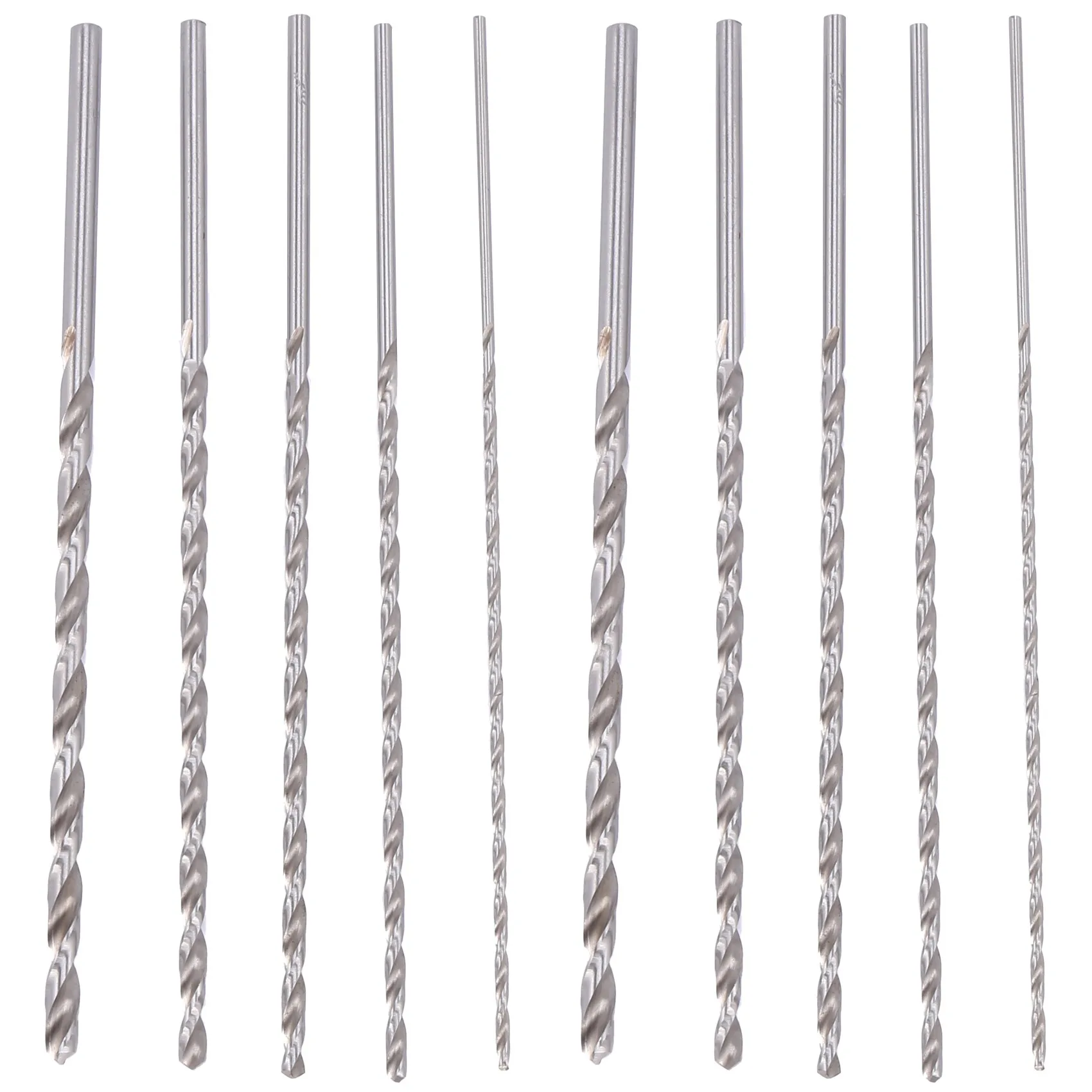 

A53Q-10PCS Extra Long High-Speed Steel Drill Bit Sets Straight Shank Twist Drill Bit Tool 2-5Mm For Wood