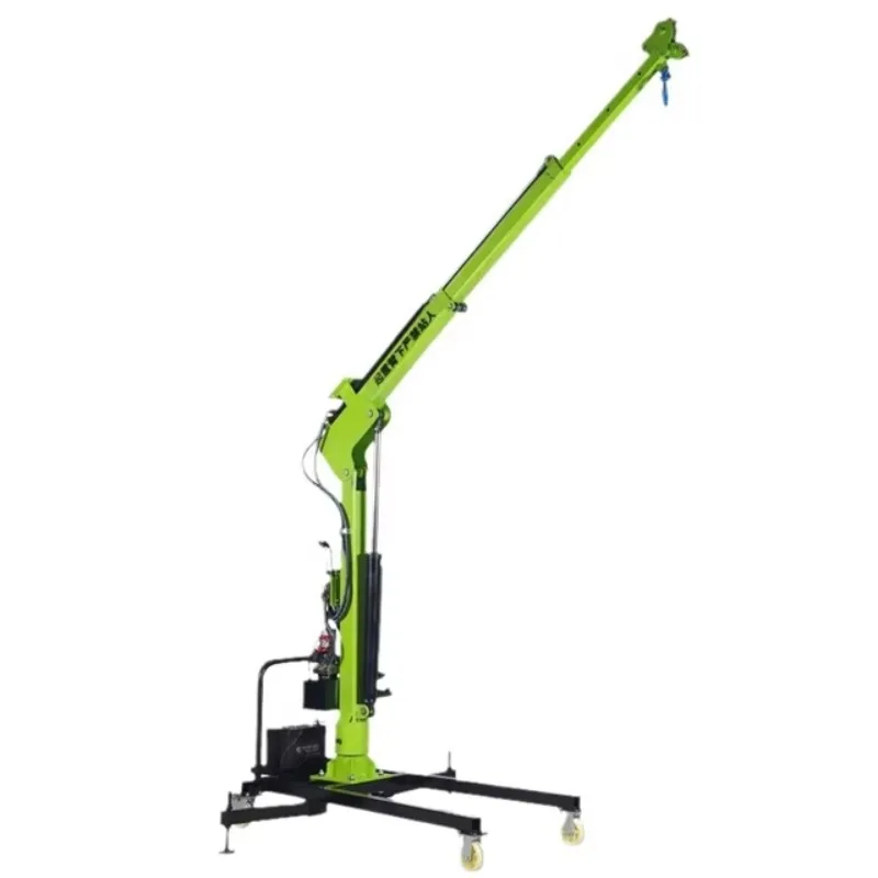 1Ton 2Ton 360 Jib Crane Electric Rise Telescopic Rotation Remote Control Hydraulic Boom Car Truck Mobile Crane Electric Winch